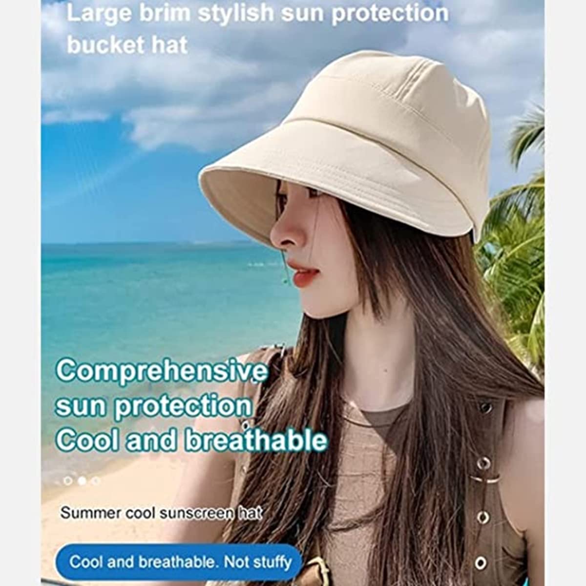 Cappello con Protezione UV Senza Trucco,Cappello con Visiera per Donne,Cappelli solari Estivi UPF50+ per Donne