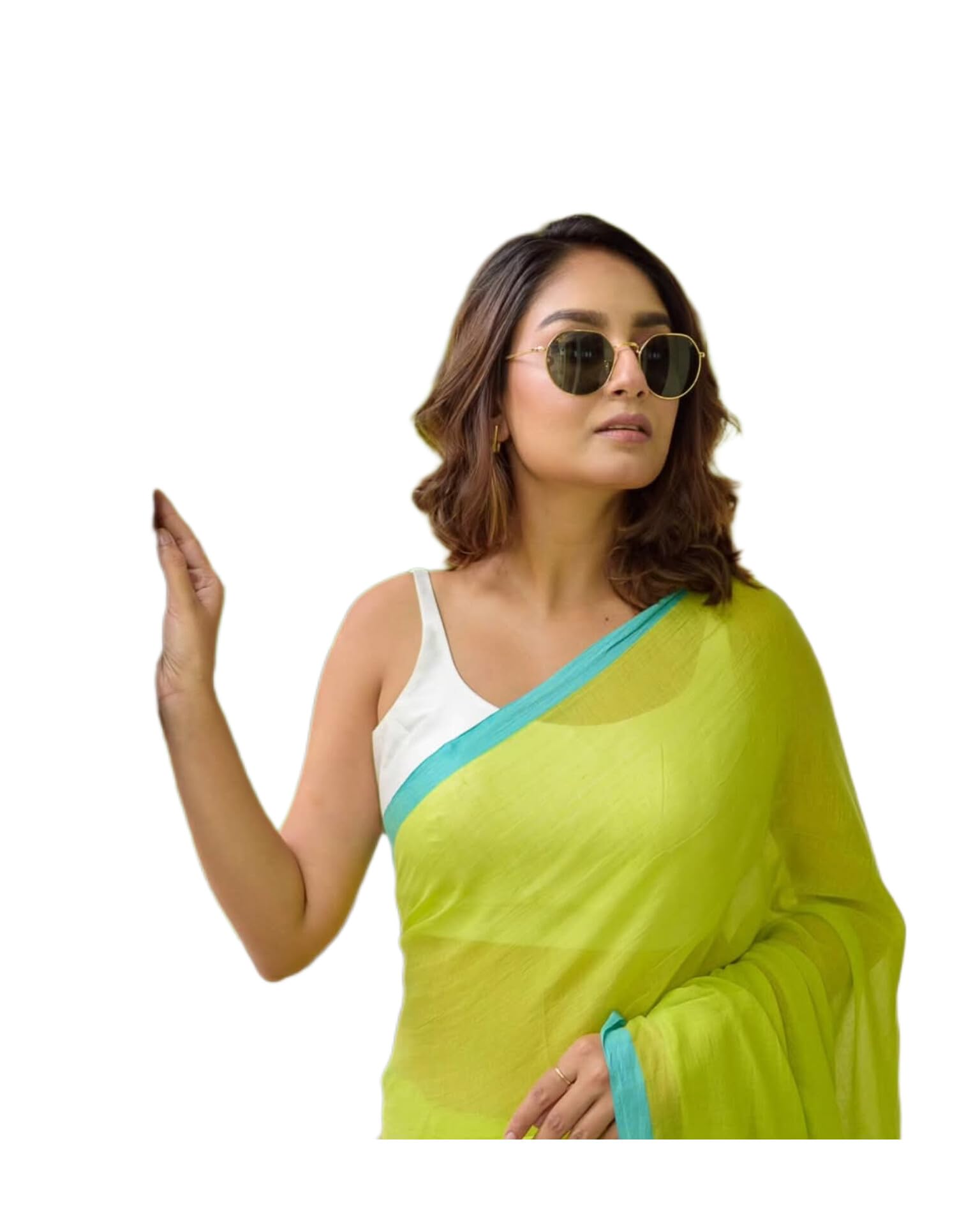 Beautiful mul cotton saree without blouse piece-image-49
