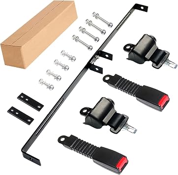 Golf Cart Retractable 42 Seat Belts with Bracket Kit
