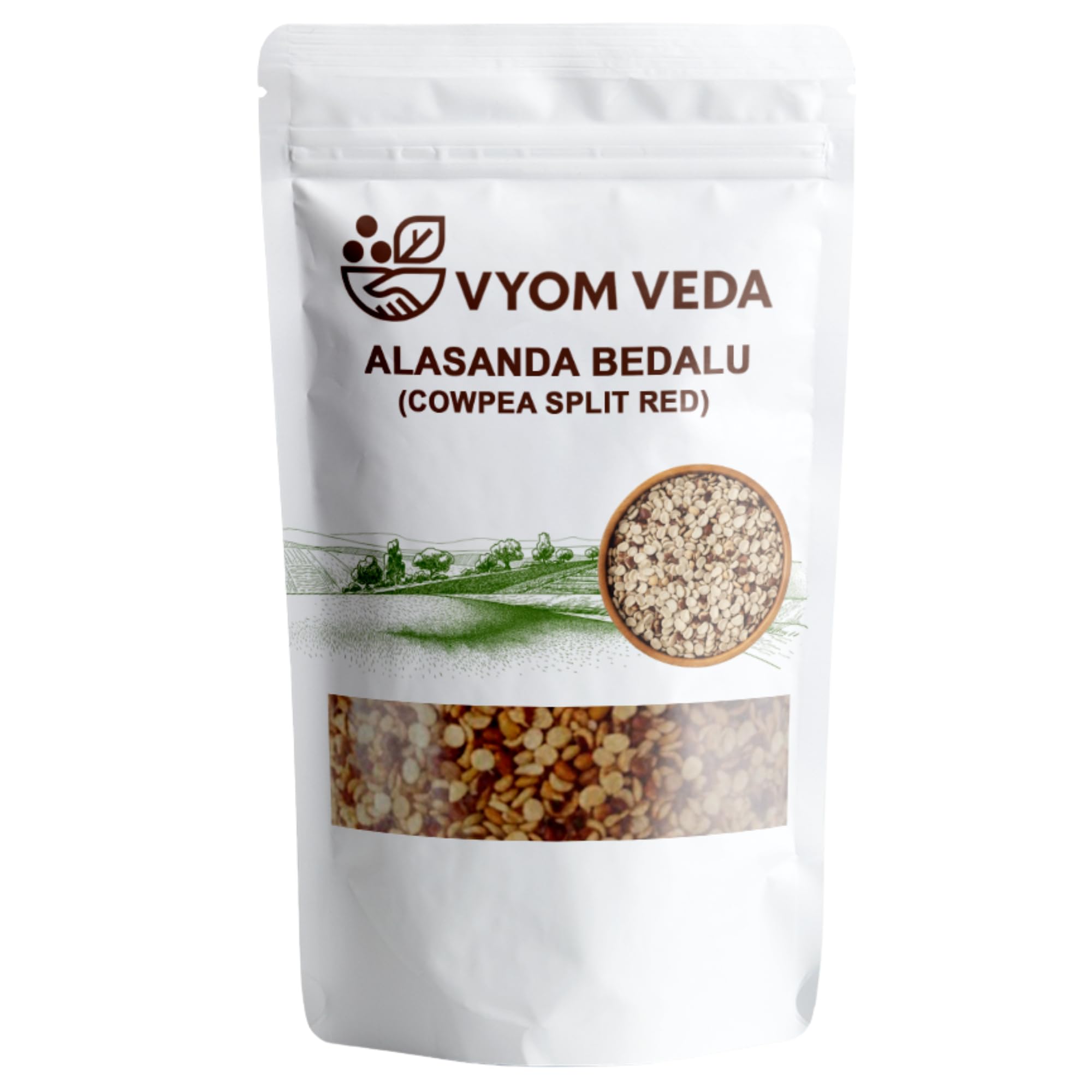 VYOM VEDA Alasanda Bedalu Cowpea Split Red, Unpolished, High Protein, Rich in Fiber, 1 KG-image-1