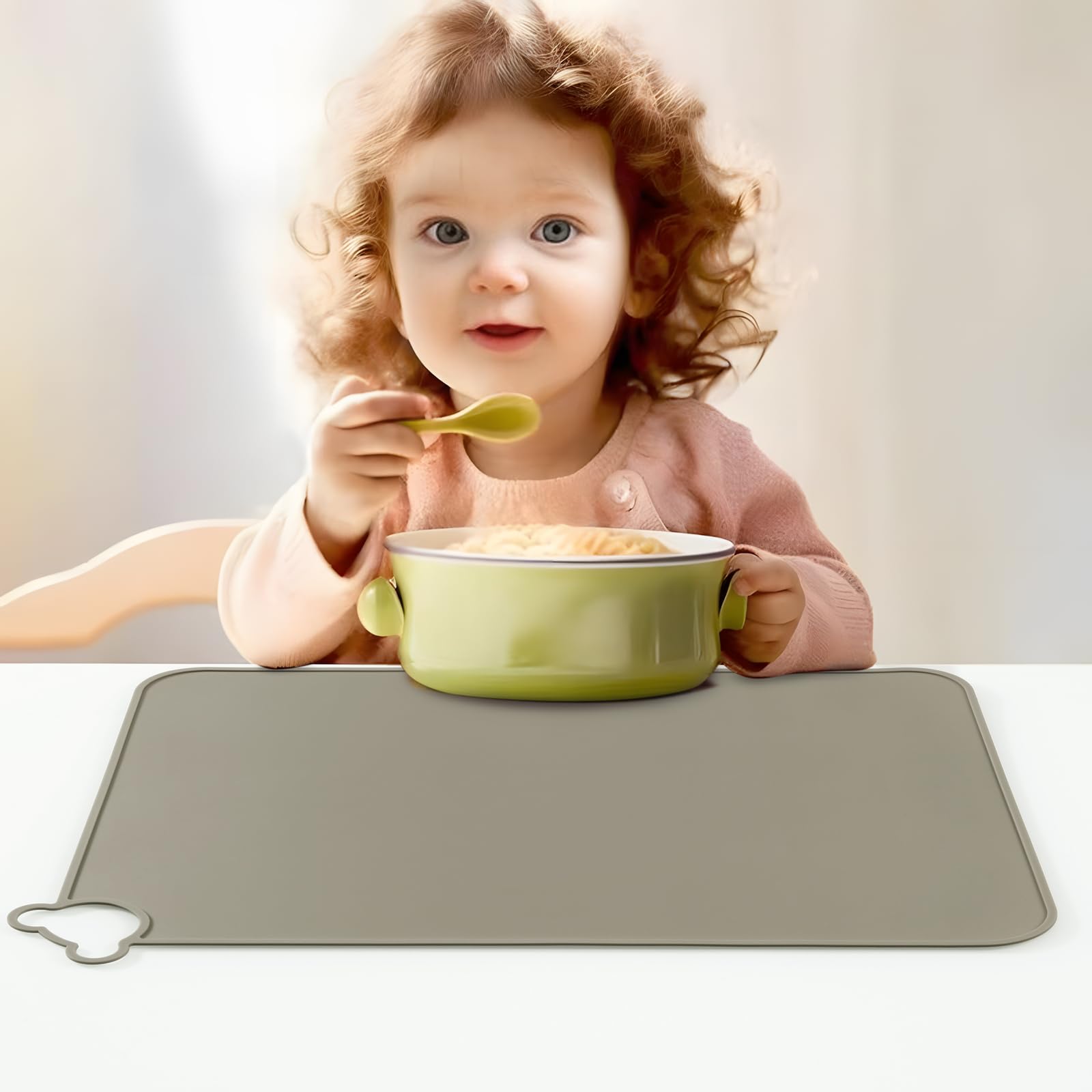 PandaEar Pack of 2 Silicone Placemats Children, Baby Placemats, Washable Children, Non-Slip Placemats - Image 3