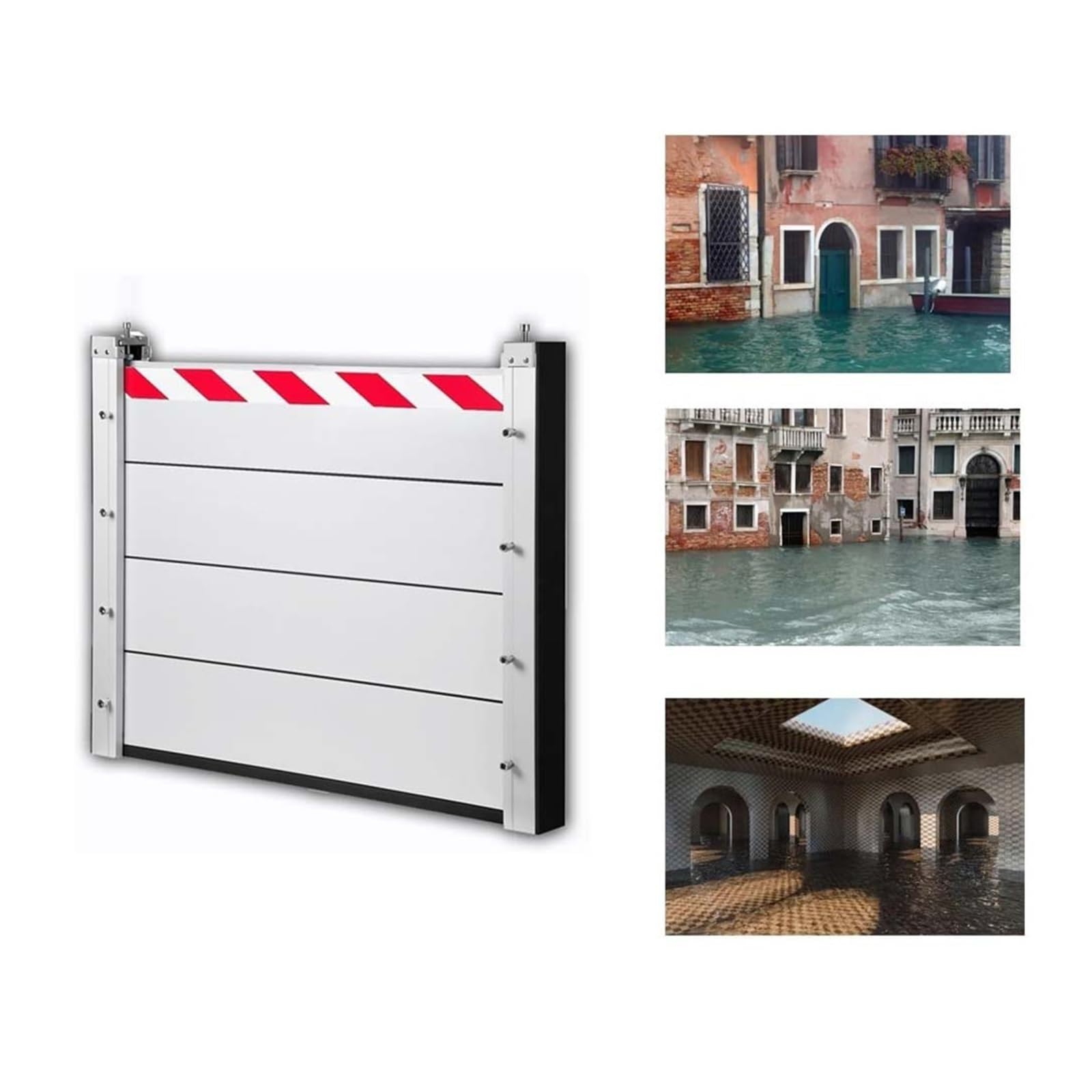 Barrière anti-inondation aluminium 188x20cm amovible pour maison