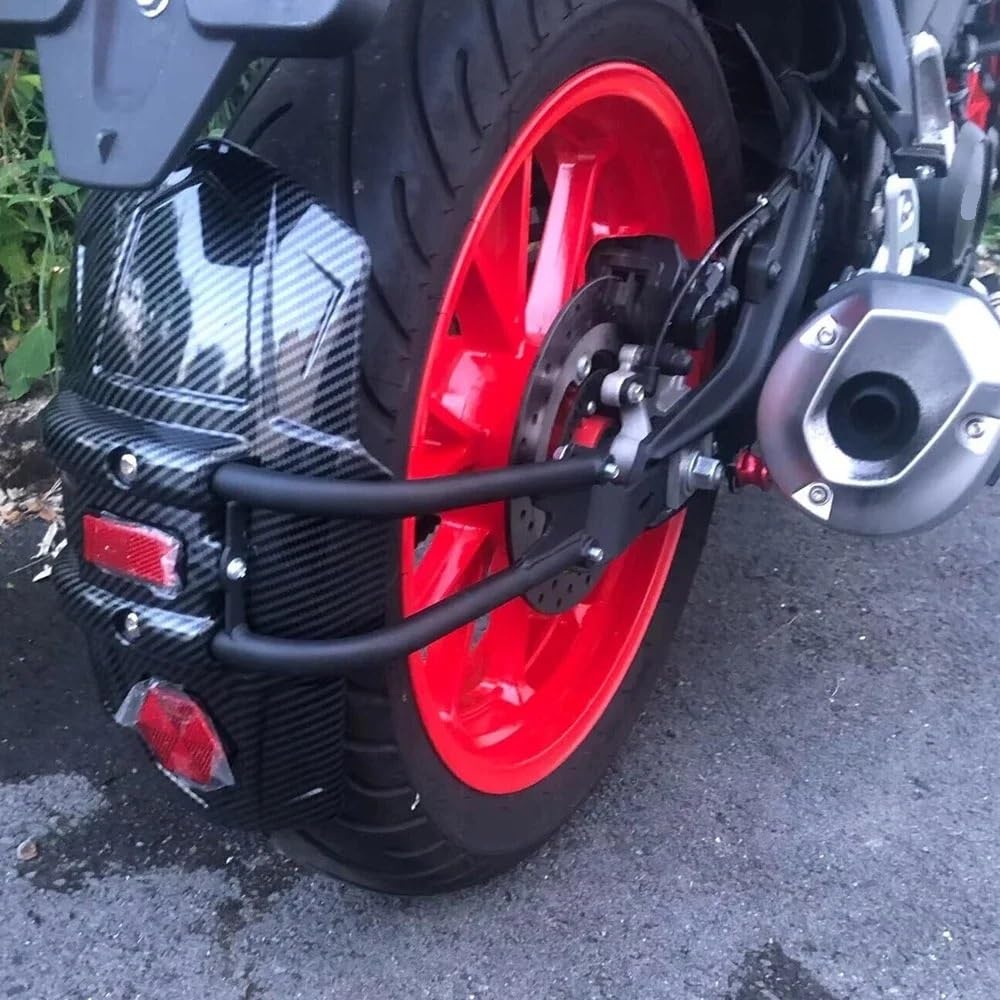 Koło przedłużenie błotnika Pasuje do Yamaha XSR 155 MT-125 25 YZF R3 R6 akcesoria motocyklowe błotnik tylna przednia osłona rozbryzgowa Motocykl przedni błotnik(Black)