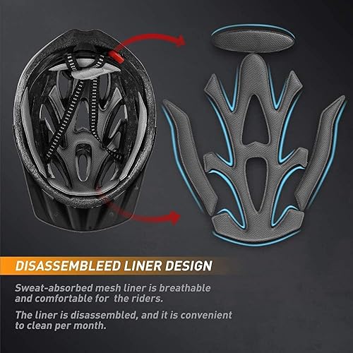 Miniatura 6 de JBM Casco de bicicleta, casco de bicicleta para hombres y mujeres, casco de bicicleta para adultos con visera