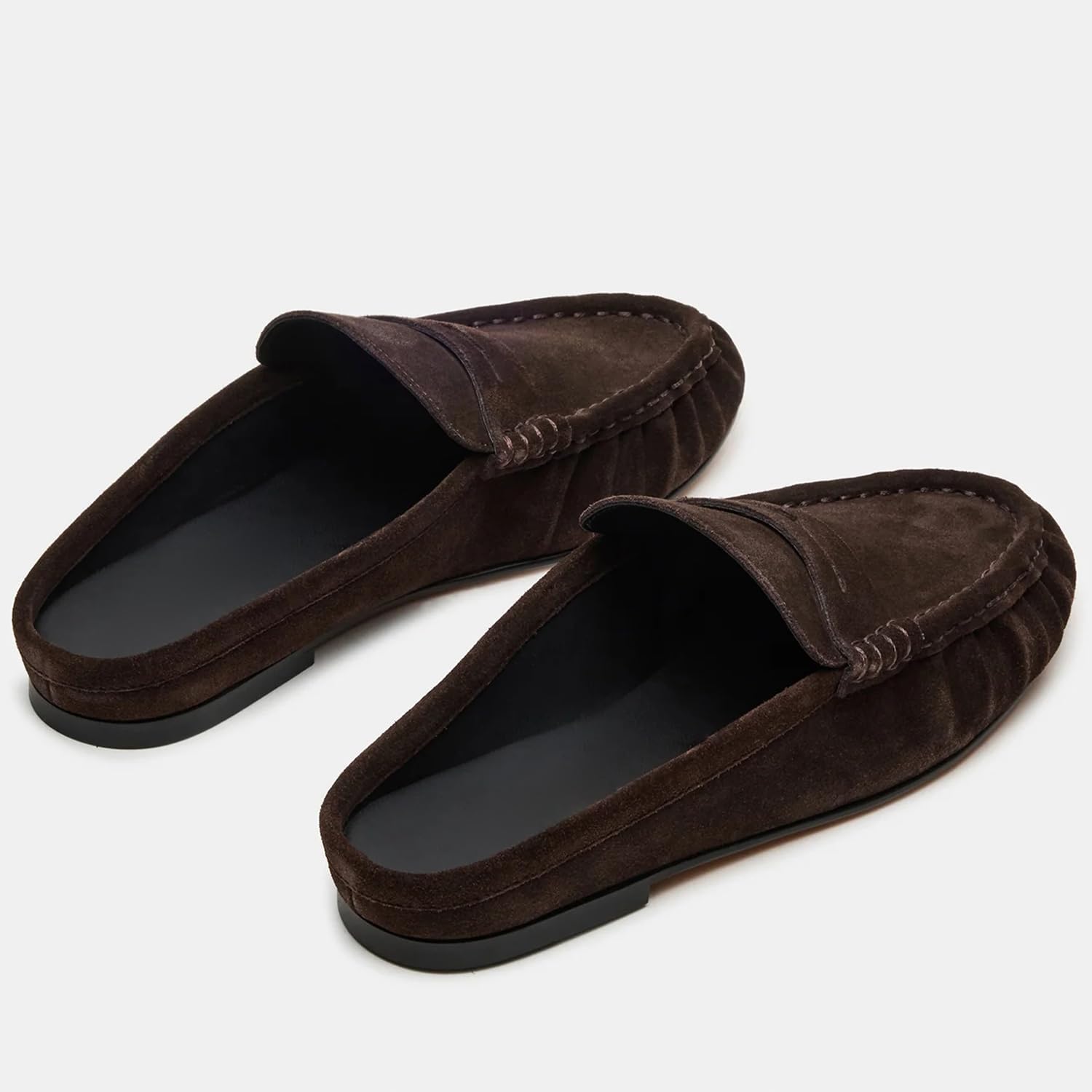 Penny Loafers for Women Closed Toe Slip On Flat Mules Comfortable Backless Casual Loafer Slides Shoes - Image 5