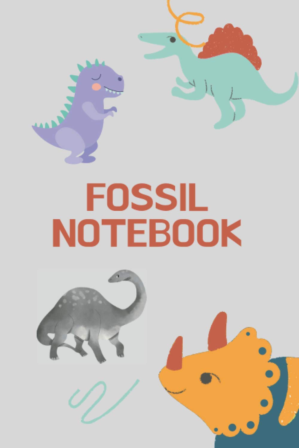 FOSSIL NOTEBOOK: half ruled notebook for fossil hunters and student half page to sketch and half ruled pages