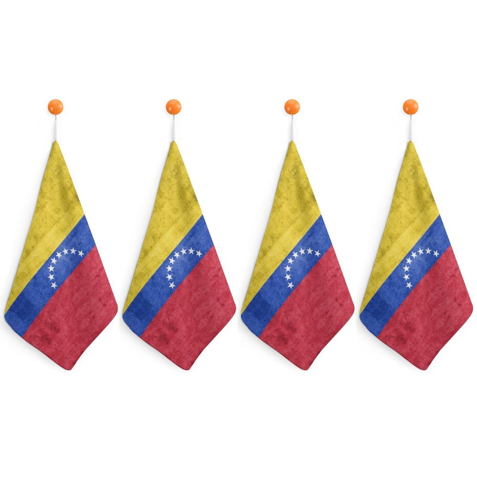CGSBNGHA Flag of Venezuela Hand Towel Hanging Face Towels Cleaning Cloths Handkerchief for Bathroom Kitchen