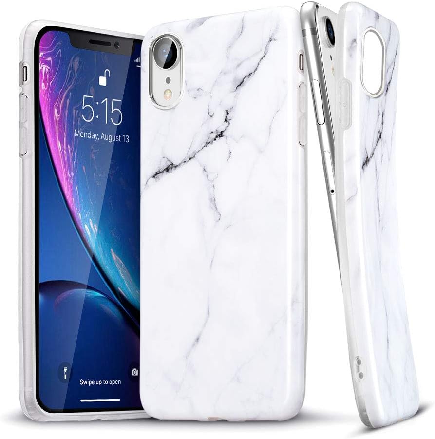 ESR Marble Case for iPhone XR, Slim Soft Flexible TPU Marble Pattern Cover for The iPhone XR 6.1'' (Released in 2018), White Sierra