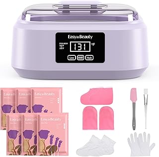 EasyinBeauty Paraffin Wax Machine for Hand and Feet, Touchscreen 3000ml Paraffin Wax Warmer with 6 Pack Lavender Wax (2.64lbs), Paraffin Hot Wax Spa for Therapy, Paraffin Bath for Smooth and Soft Skin