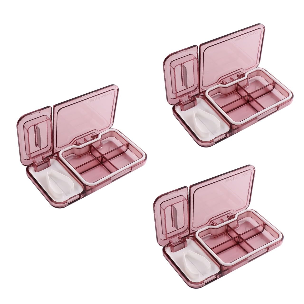 GLEAVI De 3 Pièces à séparateur briseur de médicaments organisateur de médecine coupe comprimé porte- coupe- portable pilulier distributeur PC