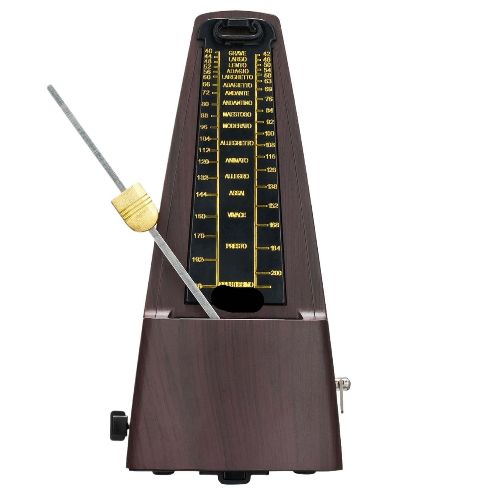 Metrónomo mecánico: mecanismo de resorte cuerda for piano, guitarra, ukelele y violín Para Instrumento musical(Wood)