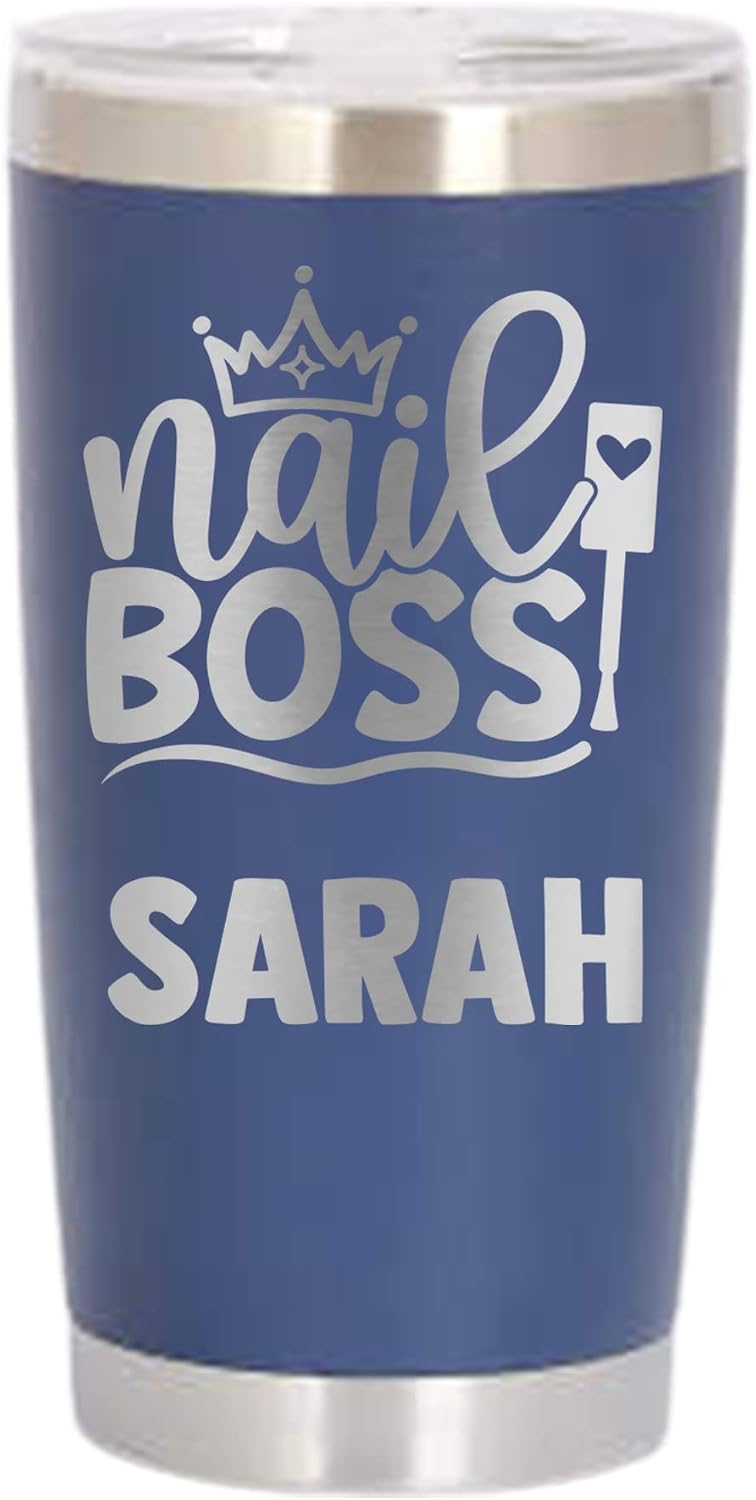 Customizable Tumbler for Nail Salon, Nail Technician, Gift for Nail Artist, Cup for Retirement, Gift for Boss, By LegacyCuts