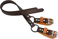 Weaver Arborist Split Ring Lower Climber Straps - Yellow 26" Heavy-Duty Coated Webbing with Leather Pads, Sold in Pairs