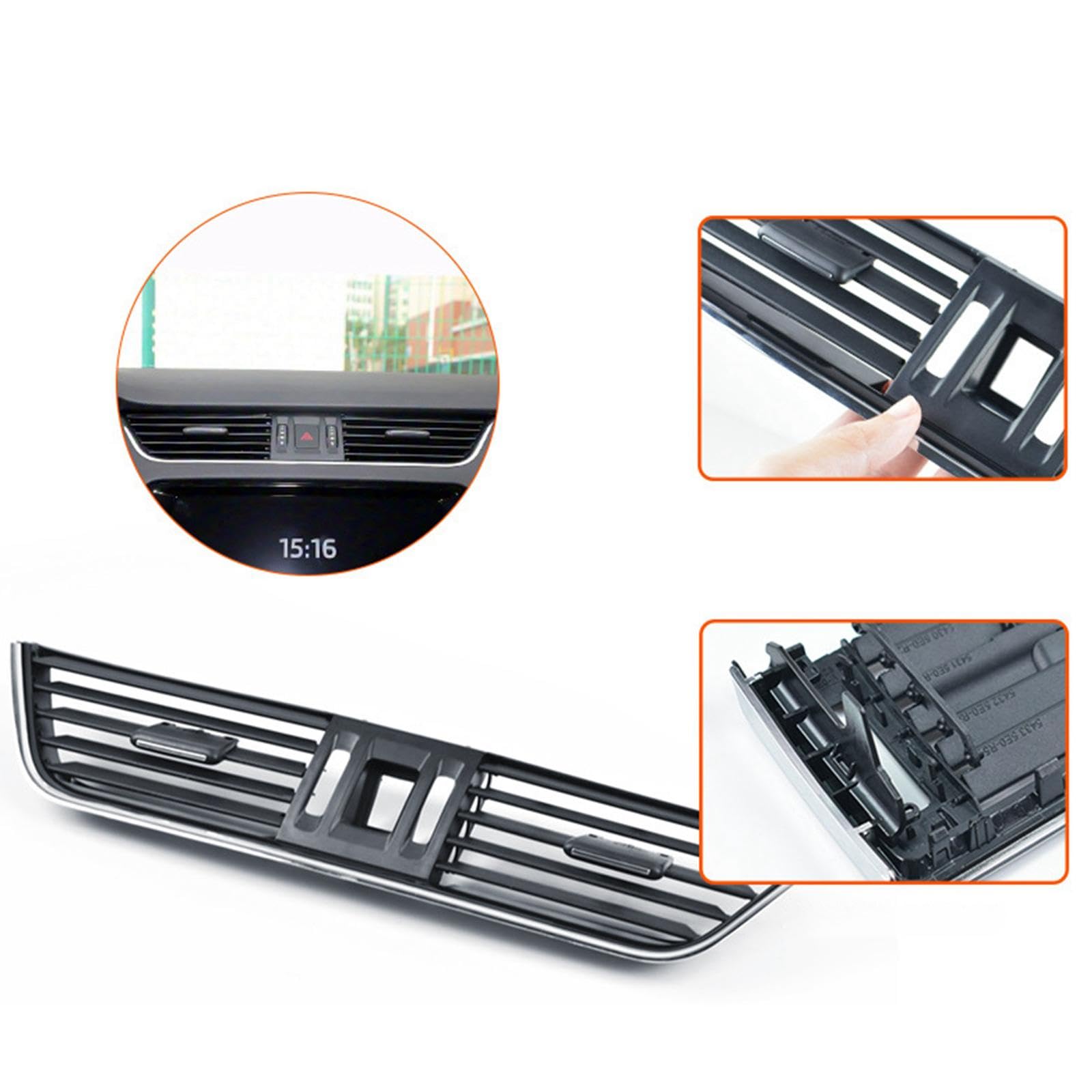 Amagogo Pièces de Rechange compatibles pour Panneau de Ventilation : Accessoires Noirs, Installation Facile, Grille Robuste pour, importée, Centre