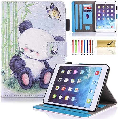 iPad 9.7 inch 2018/2017 Case, iPad Air Case, iPad Air2 Case, Dteck PU Leather Folio Smart Cover with Auto Wake/Sleep Feature Stand Case for iPad 9.7 Inch 2017 2018/iPad Air 2/iPad Air,Lovely Panda