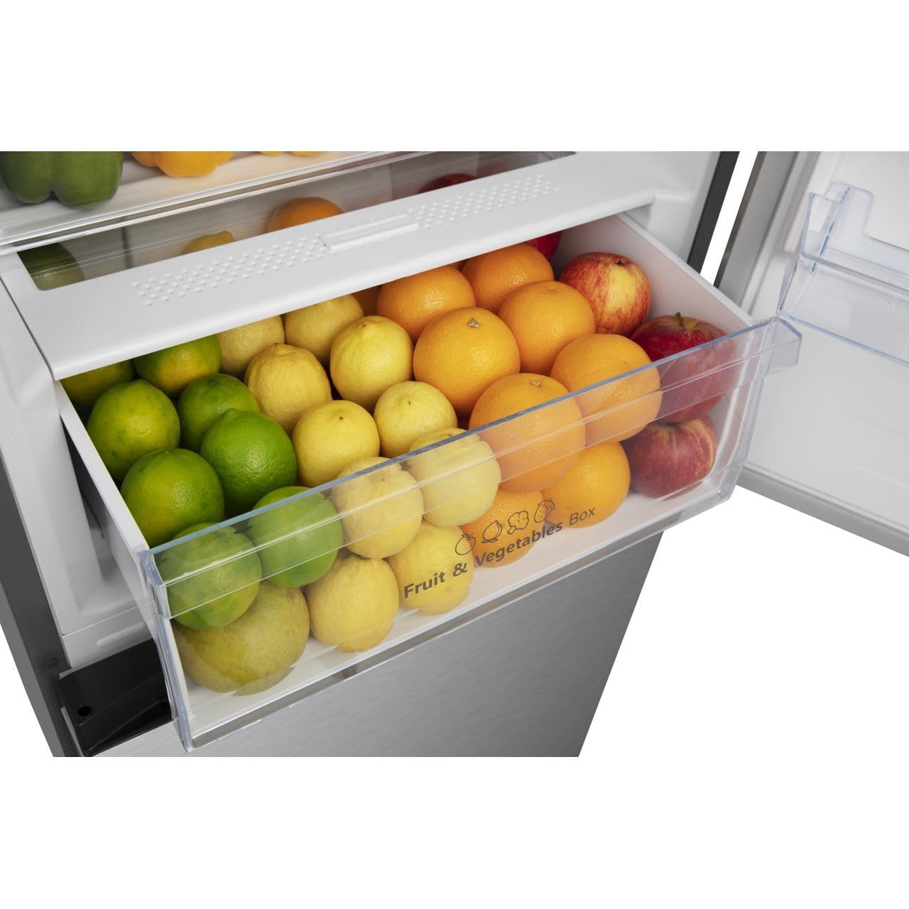 Hisense RB440N4ACA - Réfrigérateur Combi, classe A, capacité 336 l, multi-air flow, micro vents, refroidissement rapide, total sans gel, porte réversible, inox