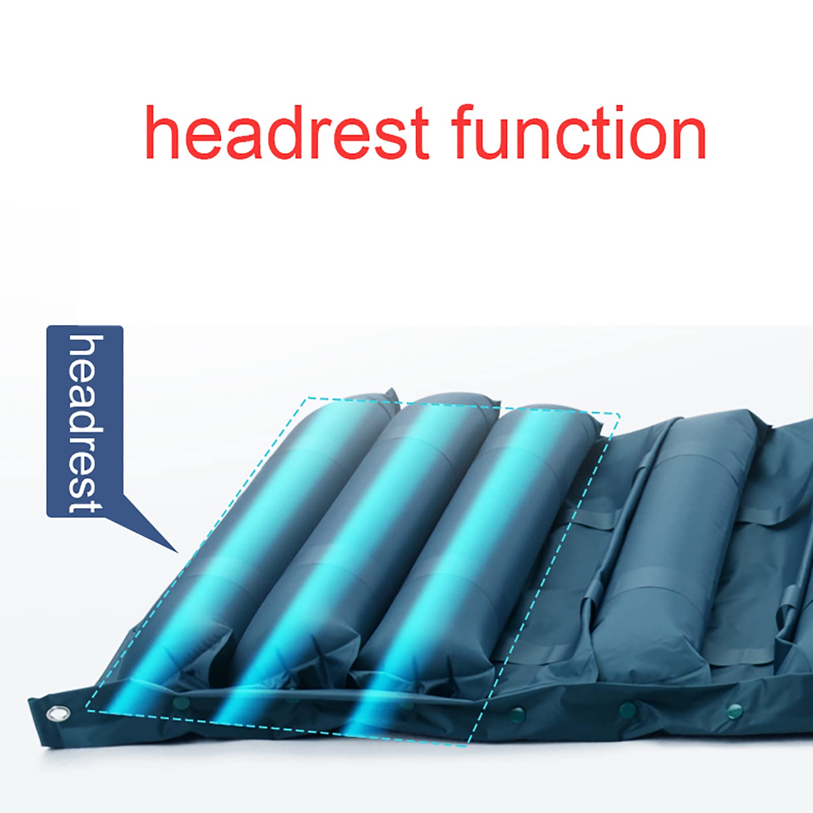 Colchón Inflable antiescaras con colchón de Aire Individual, antiescaras, con Sistema de Almohadilla de colchón con Bomba y oscilación de Orificios.