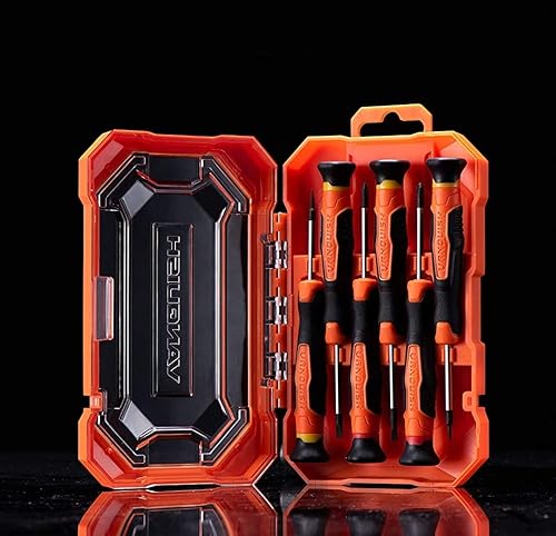 Miniatura 7 de VANQUISH Juego de 6 destornilladores pequeños de punta magnética, 2 Phillips y 4 puntas planas de acero de aleación S2 con caja de herramientas