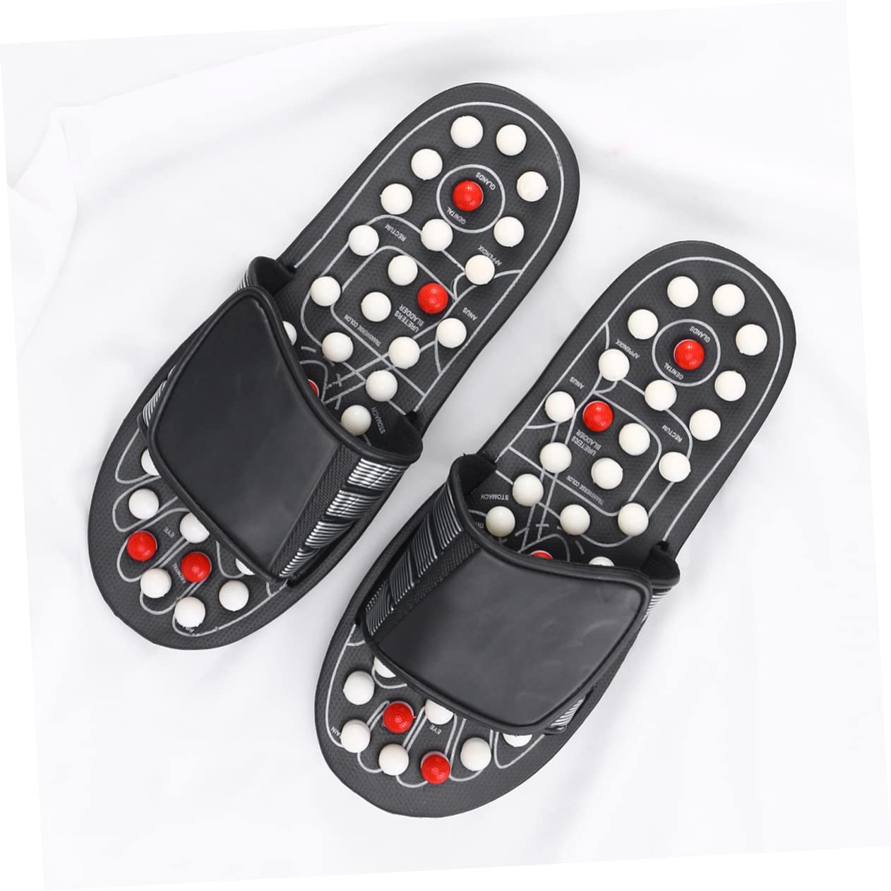 GARVALON Sandalen Für Fußmassage Akupunktur-massageball Für Männer Und Frauen Plantarfasziitis-linderung Tai Chi Gossip-design Größe 42–43