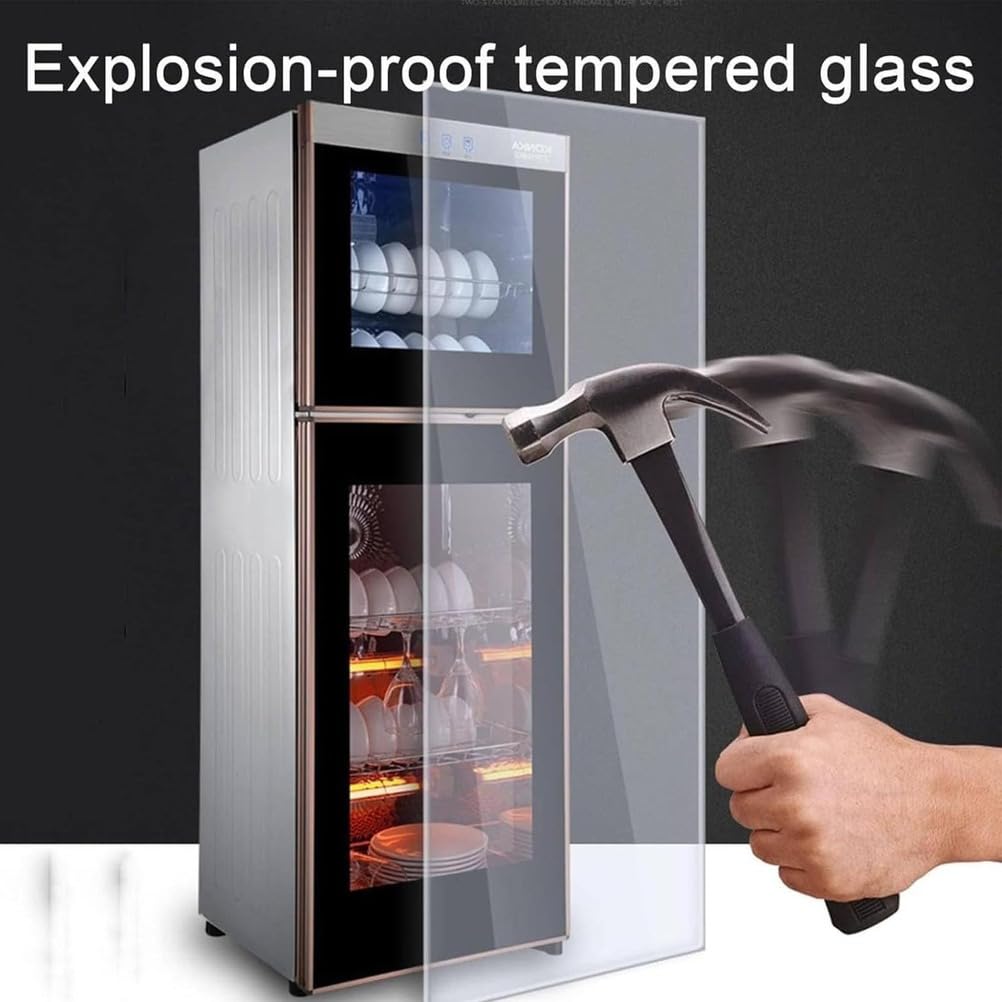 Armadio di disinfezione in acciaio inox, alta temperatura 125℃, credenza da cucina verticale da 294 litri, doppia anta, per 5-20 persone, per sterilizzare stoviglie e piatti, 001, 82 litri (001 6