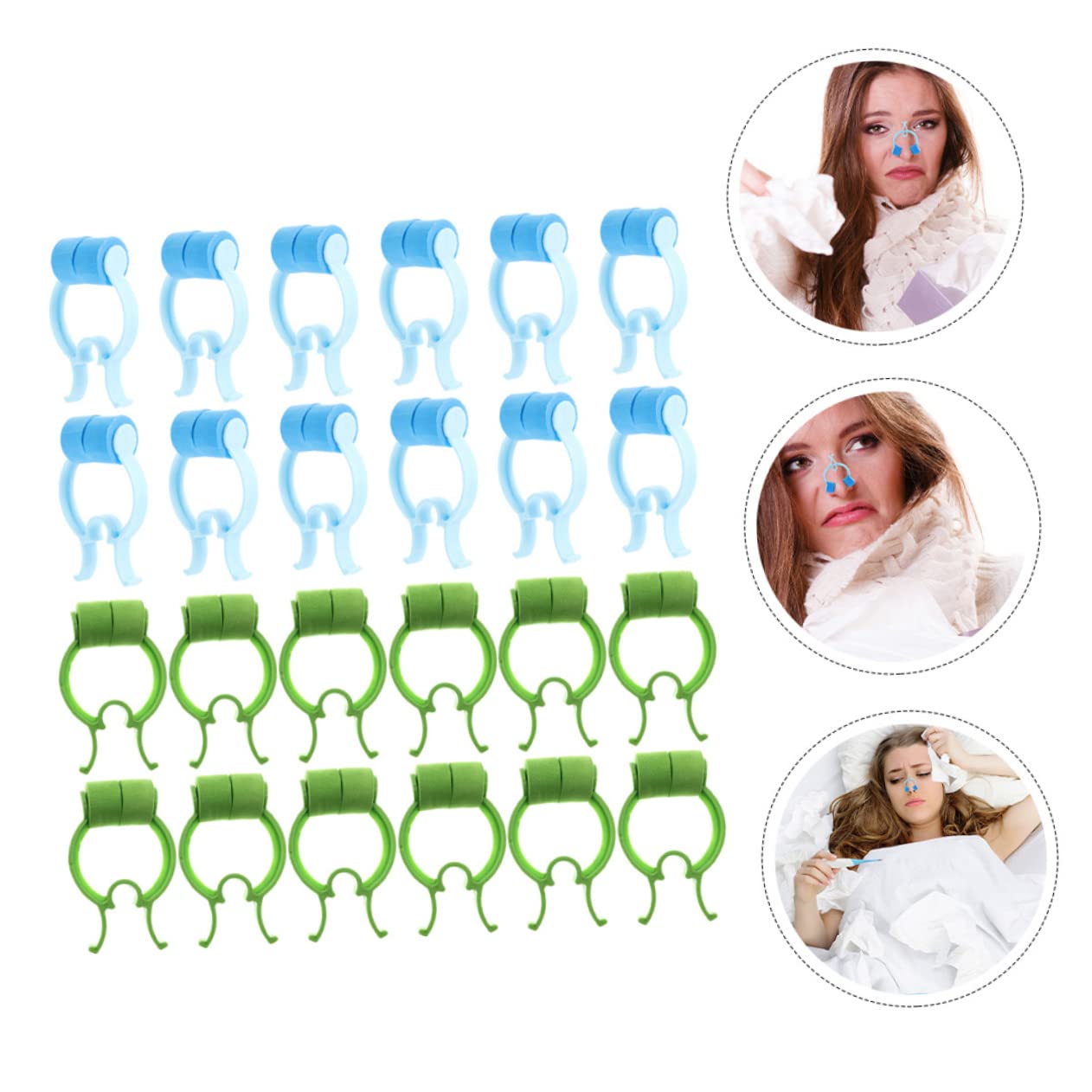 Healeved 3 Sätze Atemtrainingsgerät für Lunge Stop Nasenbluten Clip Nasal Obstruktion Pflege Nasenstopper Clips Stück * 3