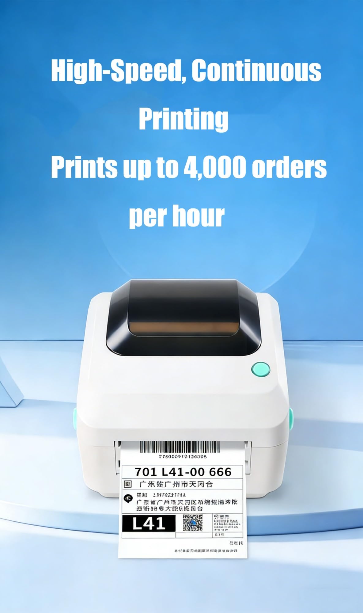 Stampante per etichette, macchina da stampa digitale a nastro, abilitata Bluetooth per vendita al dettaglio ed e-commerce