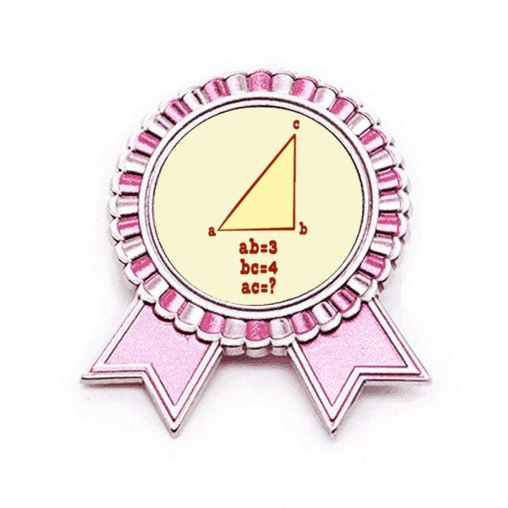 Broche triangle rose en métal taille M accessoire géométrique - 4