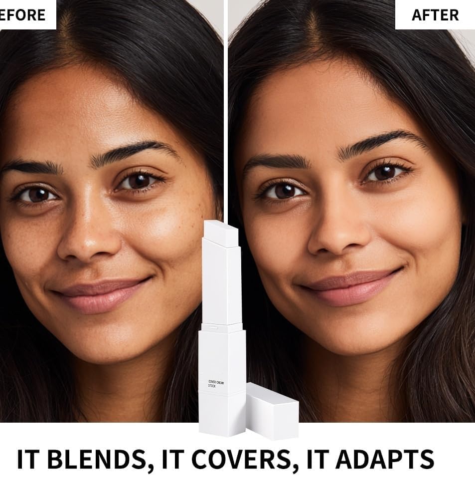 Fond De Teint Coréen 2 En 1 Stick, Fond De Teint Essence Couvrant Imperfections, Fond De Teint Blanc Qui S'adapte à Ta Peau, Facile à Appliquer,Résistant à L'eau, Facile à Transporter (Light) - 5