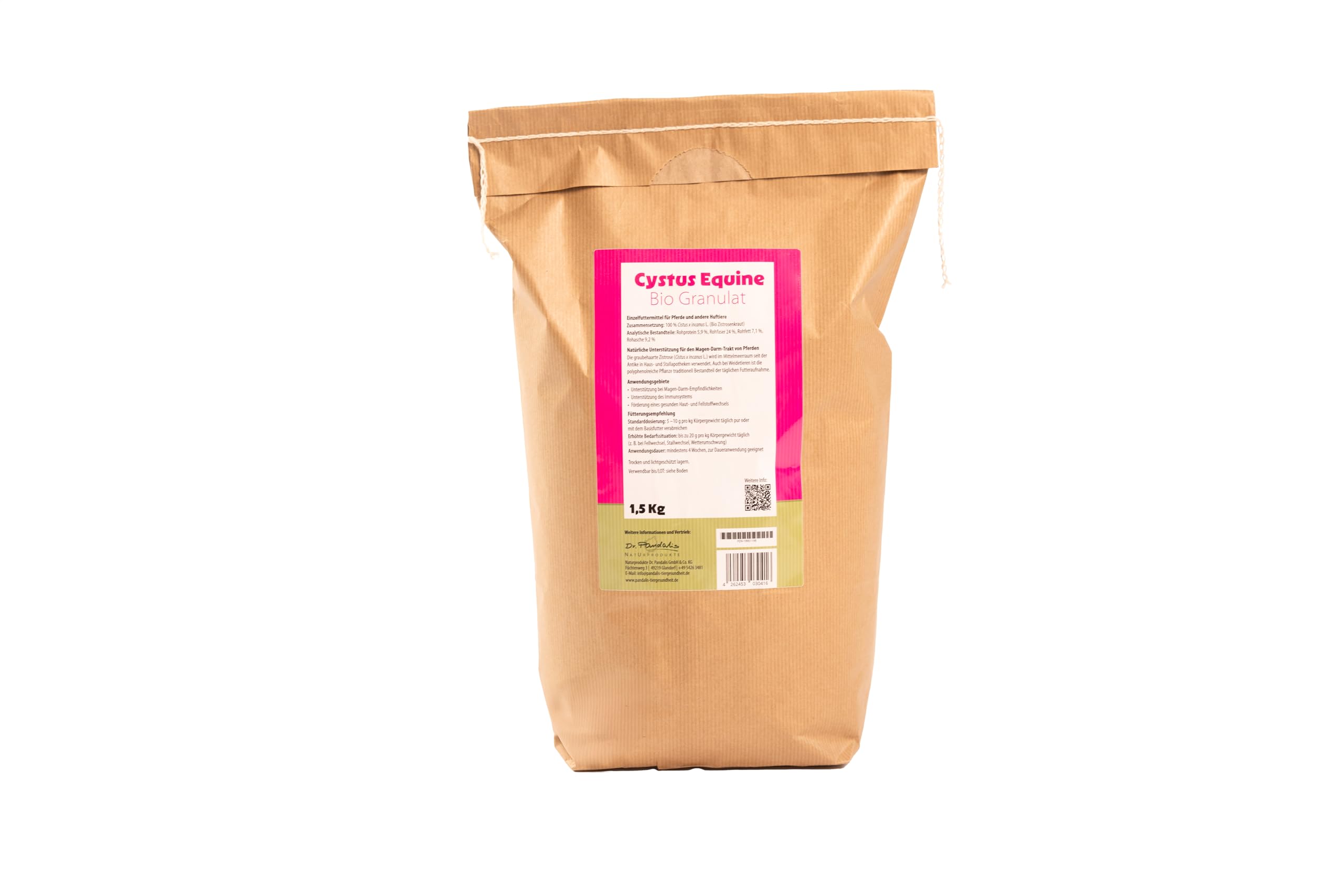 Bio Zistrosenkraut für Pferde 1,5kg – 100% Cistus incanus | Einzelfuttermittel ohne Zusätze & PA, ADMR-konform, Kräuterfutter für mehr Wohlbefinden & Immunsystem