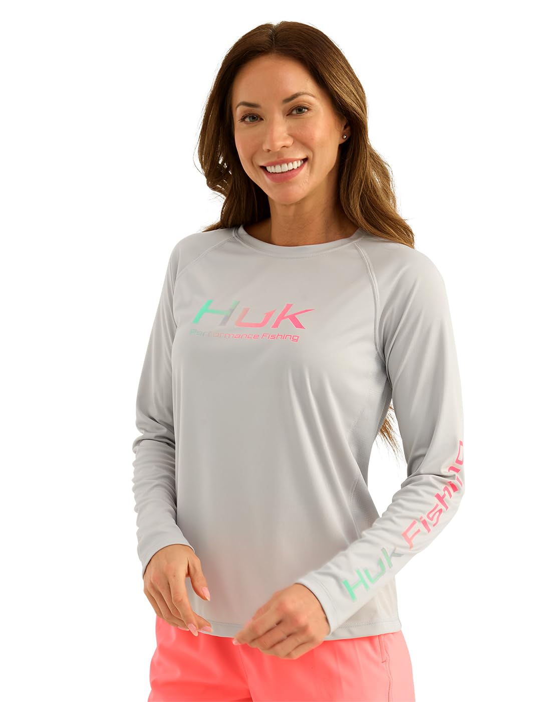 HUK Womens Pursuit Long Sleeve Shirt, Performance Shirt + Sun Protection