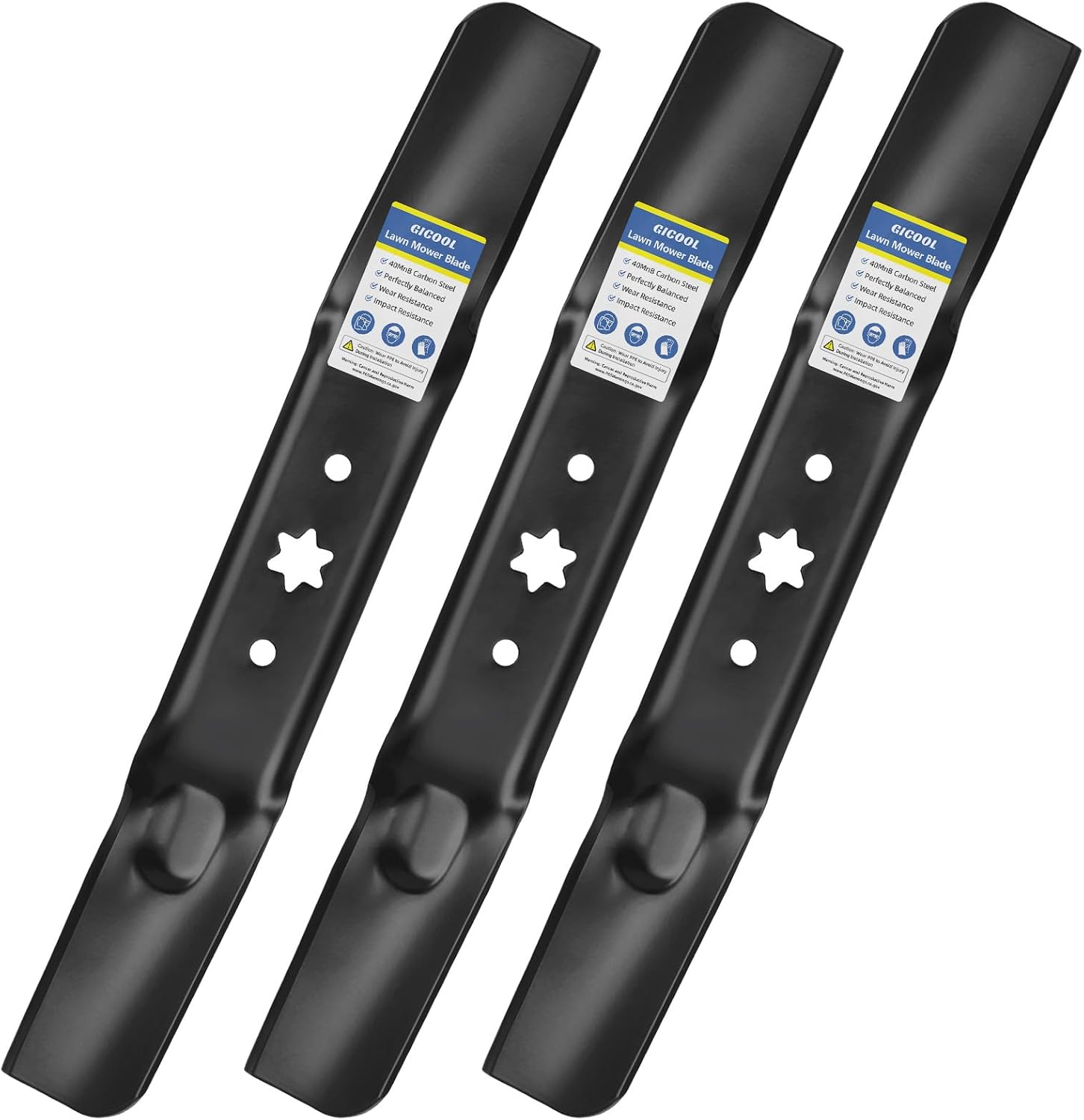 GICOOL 942-05056A Mower Blades for MTD/Cub Cadet/Troy-Bilt 54" Mower Deck, Replaces OEM 742-05056, 942-05056, 742-05056A, 942-05056A, CMXGZAM110143, Fits Troy-Bilt XT1 ST54 L54 RZT54, 3-Pack