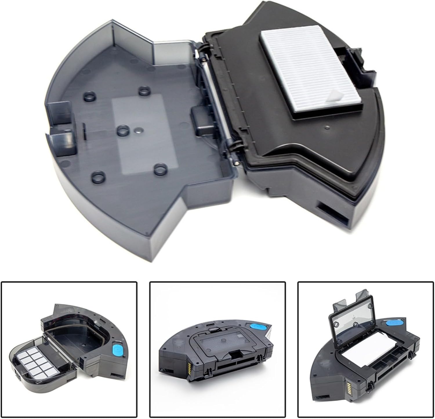 Vacuum Cleaner Dust Box Replacement For Bobsweep For Dustin, Ultra-Vision and Ultra-Vision Pet Models, Large Capacity Plastic Bin with Filter for Efficient Dust Containment