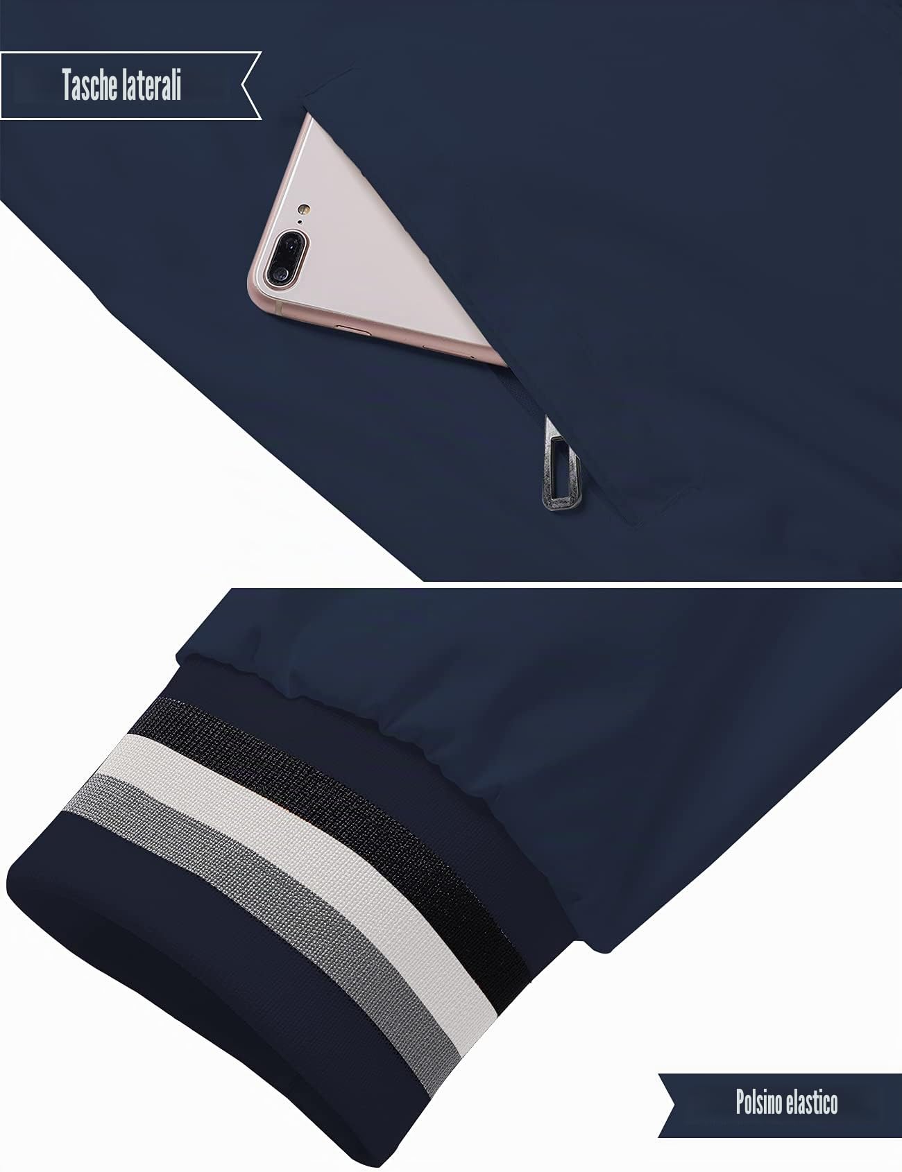 AIEOE Giacca Militare da Uomo Leggera Casual Primavera Estate Bomber Giubbino Sportiva Antivento Giubbotto con Cerniera Tasche