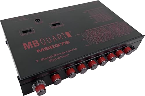 Miniatura 7 de MB Quart MBEQ7B - Ecualizador gráfico de audio para automóvil de 7 bandas, 9 voltios, 12 DIN, con entrada auxiliar frontal de 0.138 in, entrada