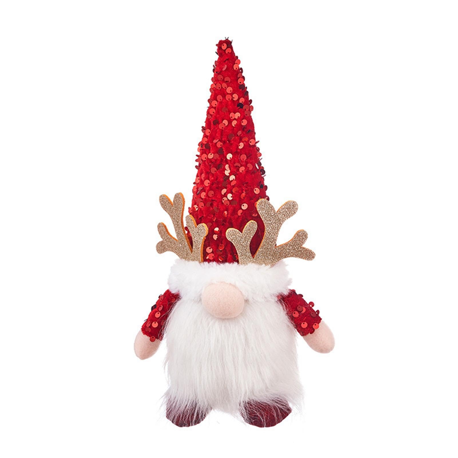 Amazon.co.jp: ノームサンタ、枝角サンタドワーフ人形 | 光る
