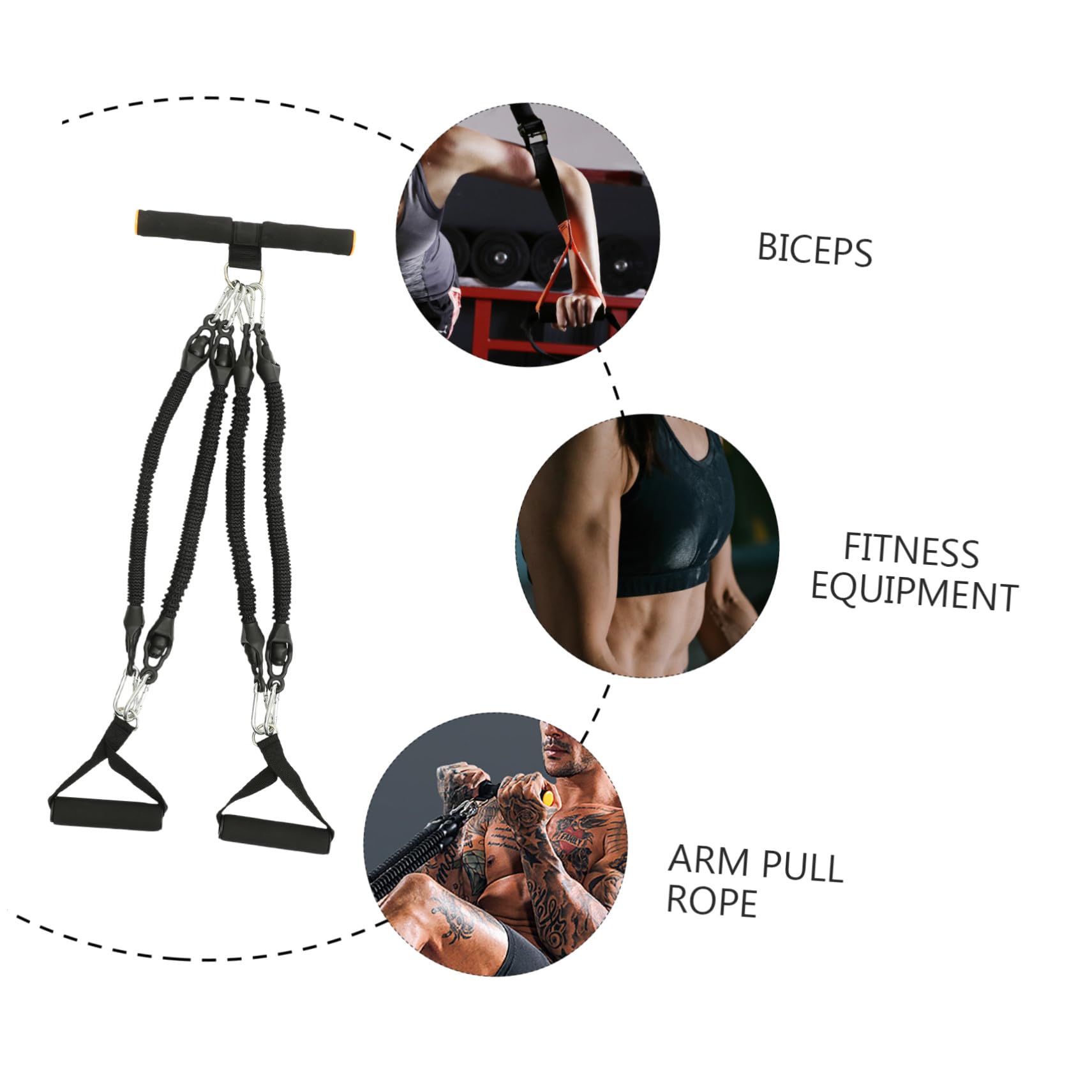 Cabilock Corda Elastica per Addominali con Pedale Resistente per Esercizi di Fitness Casa Fascia Elastica Multifunzionale per Allenamento e Tonificazione senza Logo Design Traspirante e