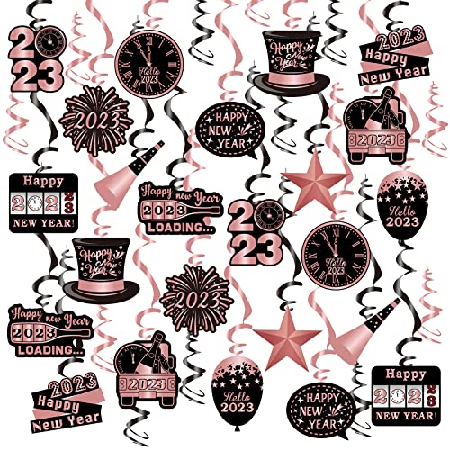 Lot de 30 décorations suspendues Nouvel An, Spirales décoratives Nouvel An, Décoration de plafond, Décoration de Nouvel An, Décoration de fête Nouvel An Décoration de fête 2023 Cover