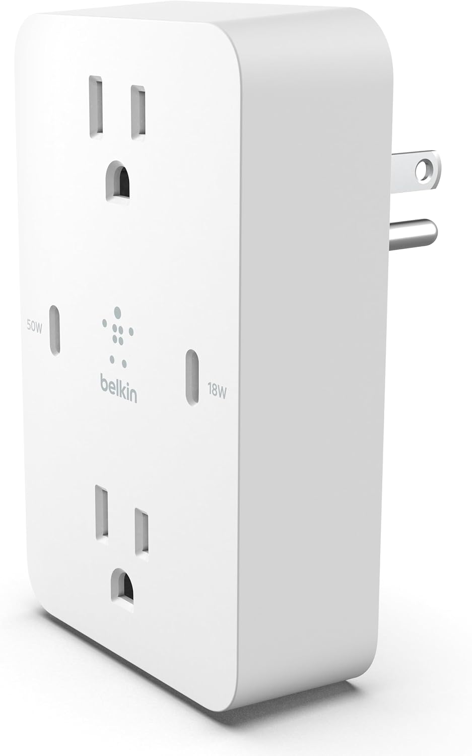 Belkin Multi-Outlet Extender, Quick Charging USB-C Plug Adapter – Protected Cost for MacBook Professional, Chromebook, Apple iPhone 16, 15, 14, Samsung Galaxy S25, Nintendo Change 2, & Extra – White