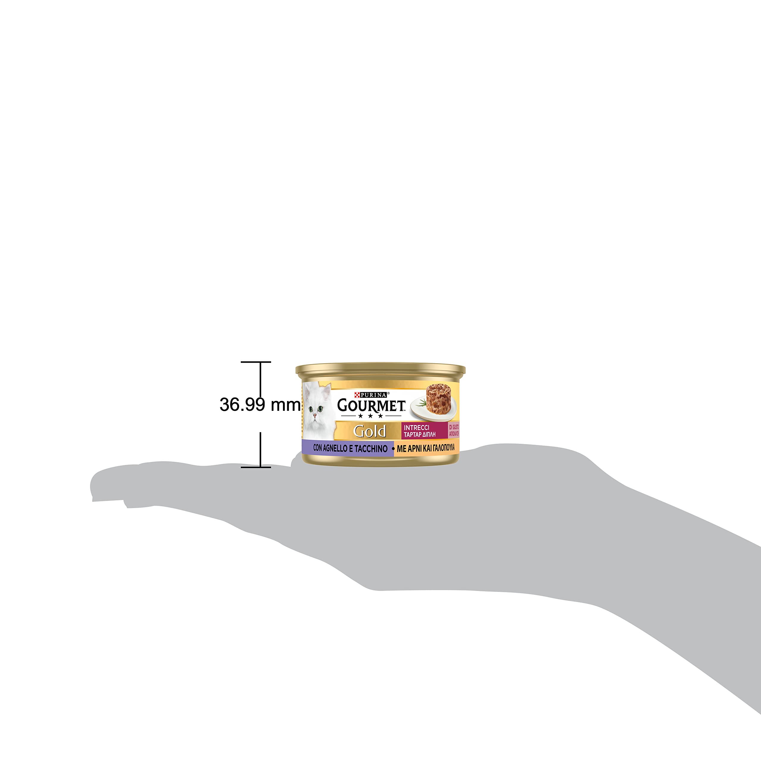 GOURMET Gold Intrecci di gusto Cibo Umido per Gatti Adulti Tortino con Tacchino e Agnello 24 Lattine da 85g