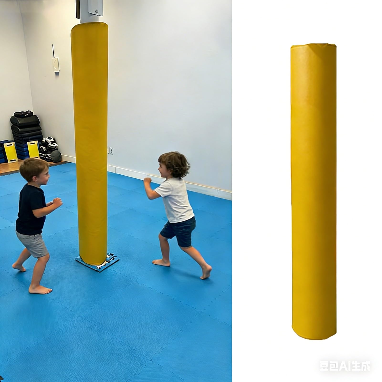 Podkładki na słupki do koszykówki – wyściółka ochronna na metalowe drążki 25–83 cm, okrągła kolumna, amortyzacja sprzętu ochronnego na boiska do koszykówki, zwiększona ochrona przed uderzeniami.