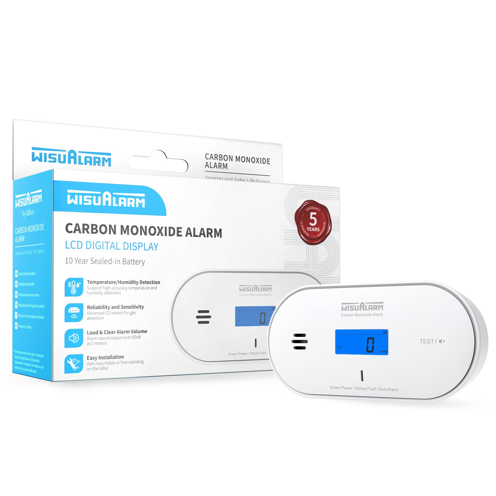 ELRO PRO PK4910 Design Koolmonoxidemelder - Automatische zelftest - Met 10 jaar batterij - Smart