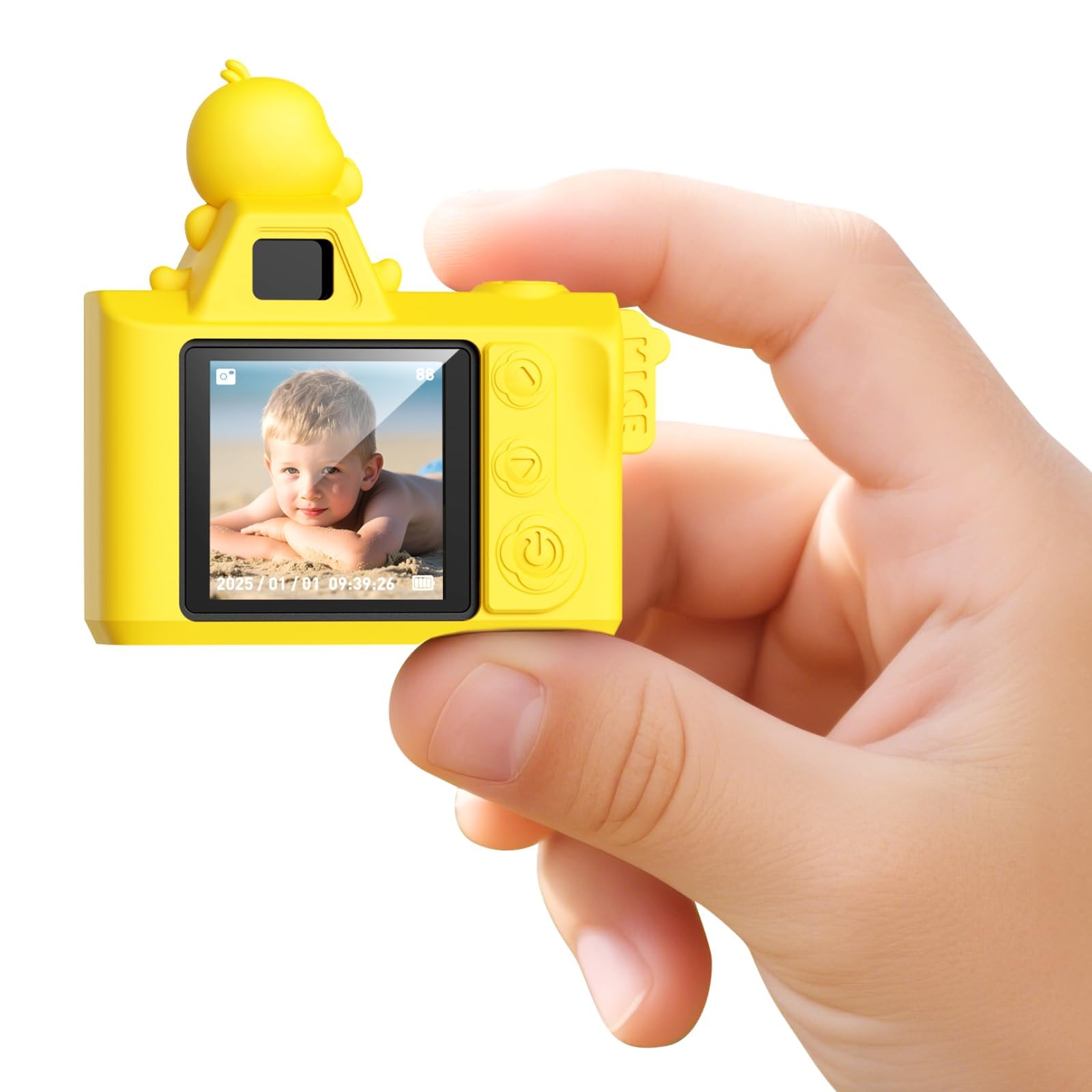 Macchina Fotografica Digitale 4K - Maxmango 64MP Fotocamera Macchine per Principianti - Flip 180° Videocamera con 16G Scheda - Schermo da 2,4 con Zoom 16X - Per Principianti, Adolescenti - Nero