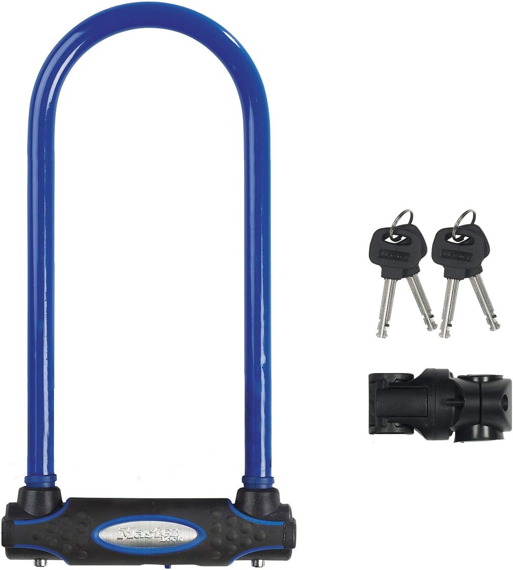 Master Lock Heavy Duty Bike D Lock [Key] [Universal Mounting Bracket