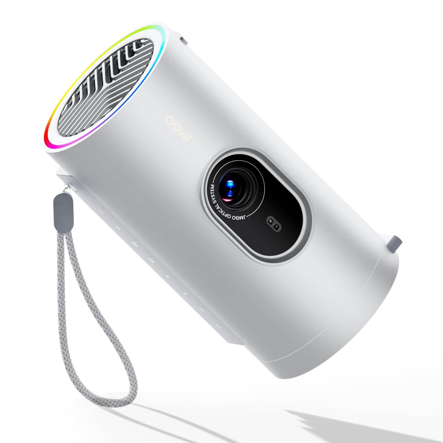 JMGO PicoPlay 1080P Proiettore Portatile Intelligente, GTV, Netflix, 400 ISO Lumen, 8W Dolby Digital, 3D Attivo, HDR10, Mini Proiettore con Wi-Fi e Bluetooth per Casa, Esterni, Include Liltro Ottico