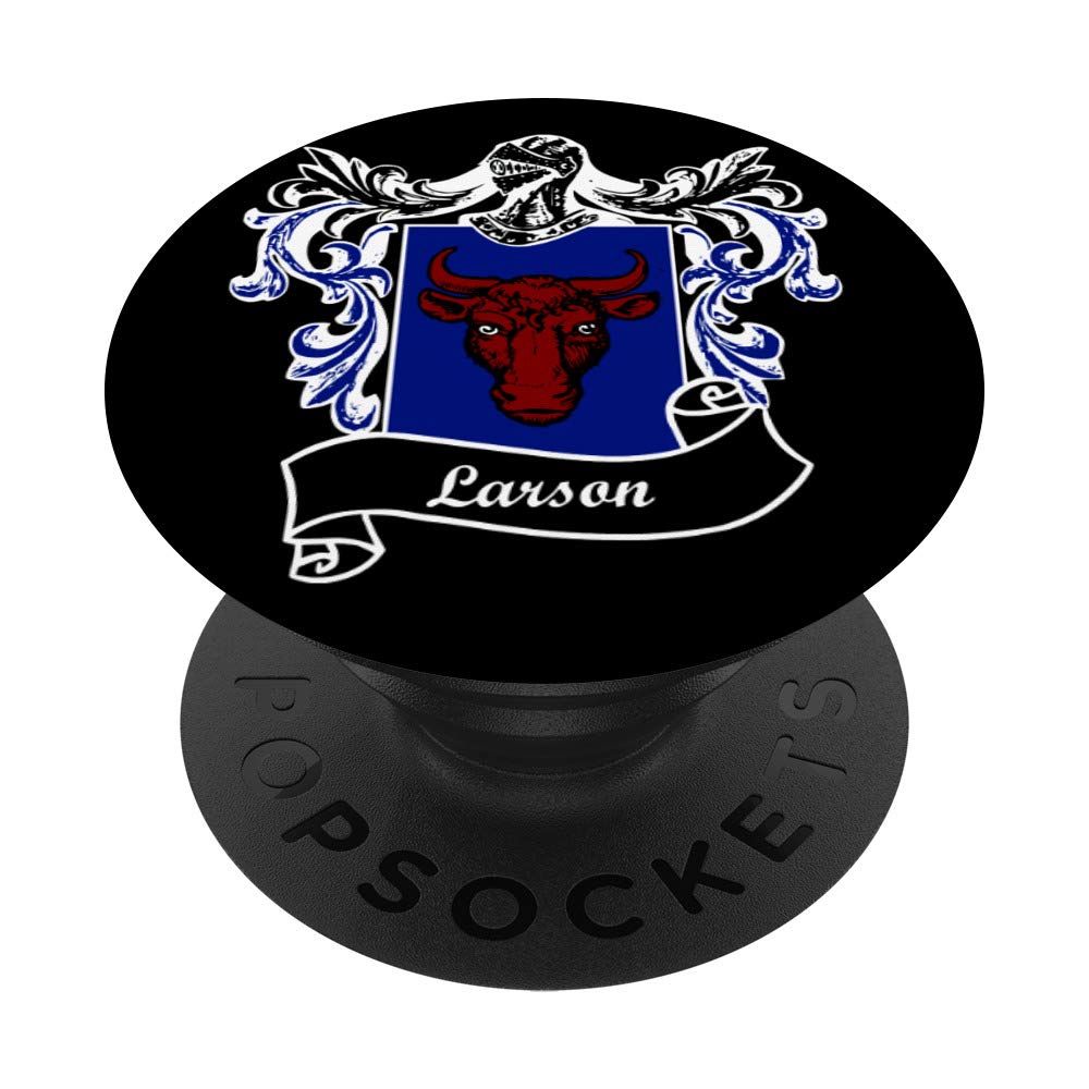 Larson Coat of Arms surname last name family crest PopSockets Swappable PopGrip