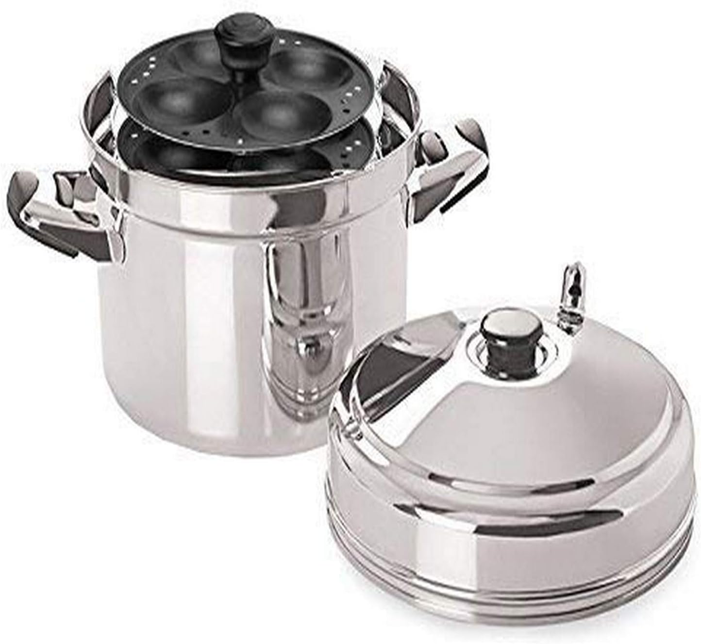 Tabakh IC-215 Stainless Steel Idli Cooker with Non-Stick 5-Rack Idly Stand, Makes 20 Idlis