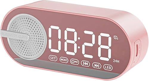 Miniatura 2 de Altavoz Bluetooth portátil con sistema de reloj despertador doble, altavoz multifuncional y reloj digital con alto volumen, carga USB Bluetooth