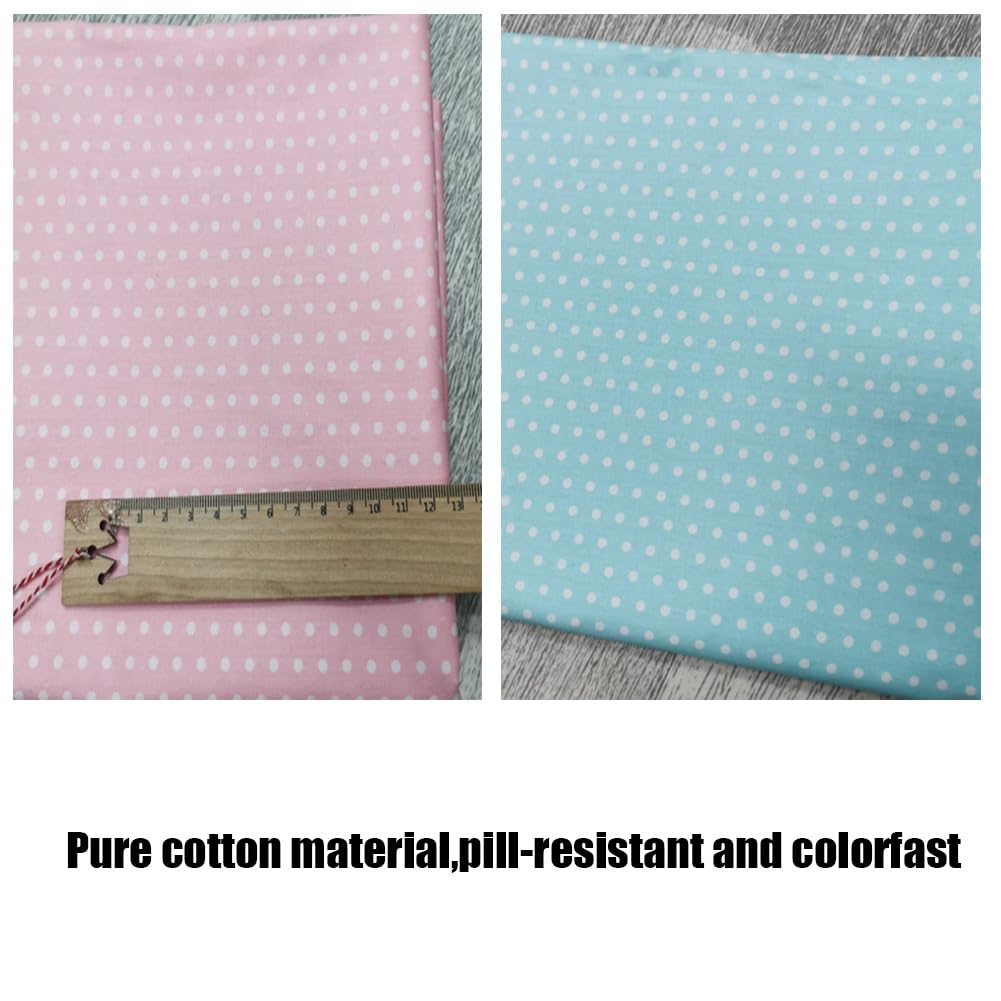 Lot de 20 tissus à pois carrés en coton pour vêtements, patchwork, couture, bricolage, artisanat, scrapbooking, matelassage, pantalons, vêtements faits à la main, décoration