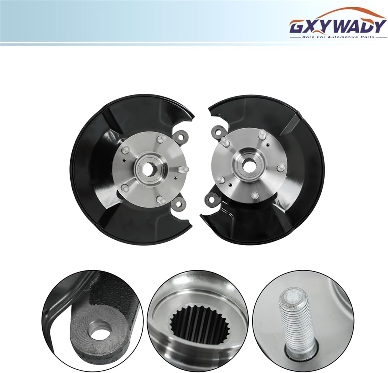 GXYWADY 2Pcs Front Steering Knuckle and Wheel Hub Bearing Replacement for Civic 2006 2007 2008 2009 2010 2011