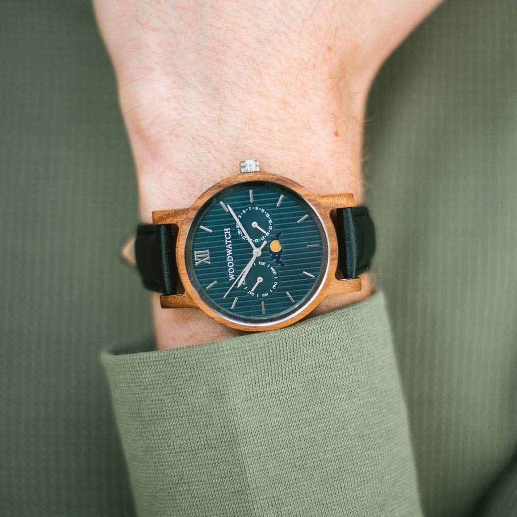 WoodWatch Typhoon Jet | Reloj de Madera Hombre de Pulsera Premium for Man | Producto Eco Friendly, plantamos 1 árbol por Cada Reloj